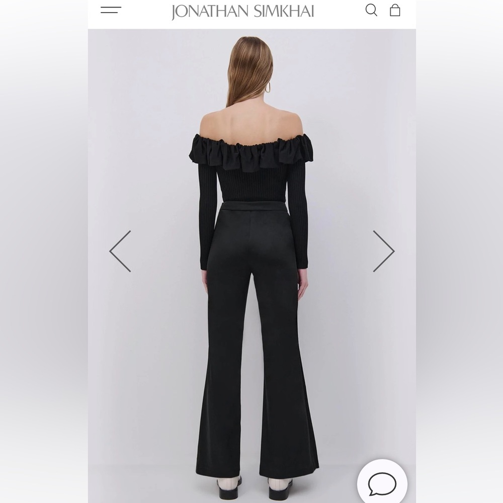 Nwot Jonathan Simkhai 2022 Isabelle Ruched Off Sh… - image 4